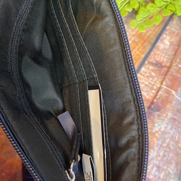 Nine West Denim Clutch Wristlet Croc Embossed Vegan Leather - Picture 5 of 6